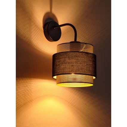 Osram - Wandleuchte DECOR HORNET 1xE27/10W/230V schwarz/gold
