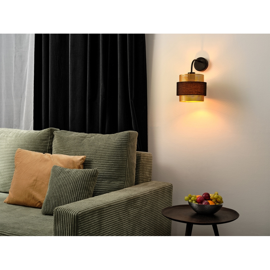 Osram - Wandleuchte DECOR HORNET 1xE27/10W/230V schwarz/gold