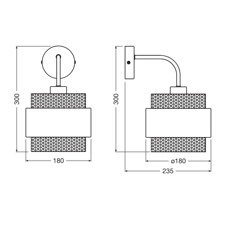 Osram - Wandleuchte DECOR HORNET 1xE27/10W/230V schwarz/gold