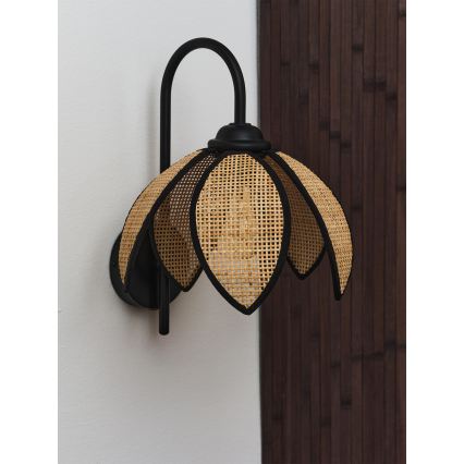 Osram - Wandleuchte DECOR RATTAN 1xE27/15W/230V beige/schwarz