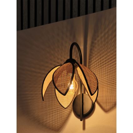 Osram - Wandleuchte DECOR RATTAN 1xE27/15W/230V beige/schwarz