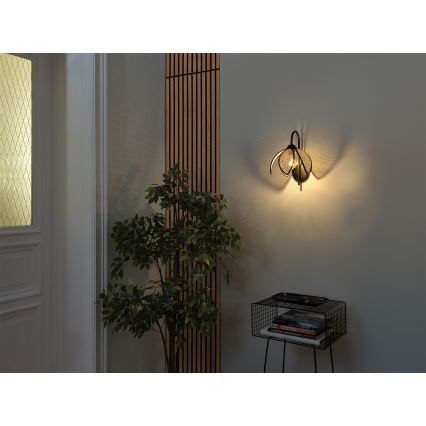 Osram - Wandleuchte DECOR RATTAN 1xE27/15W/230V beige/schwarz