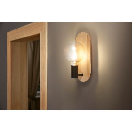 Osram - Wandleuchte DECOR WOOD 1xE27/8W/230V Gummibaumholz