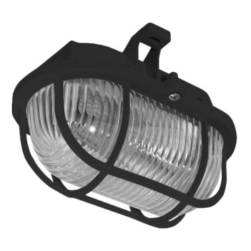 Outdoor-Deckenleuchte OVAL 1xE27/60W/230V IP44 schwarz