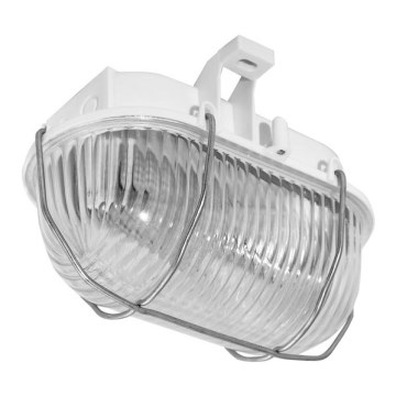 Outdoor-Deckenleuchte OVAL 1xE27/60W/230V IP44 weiß