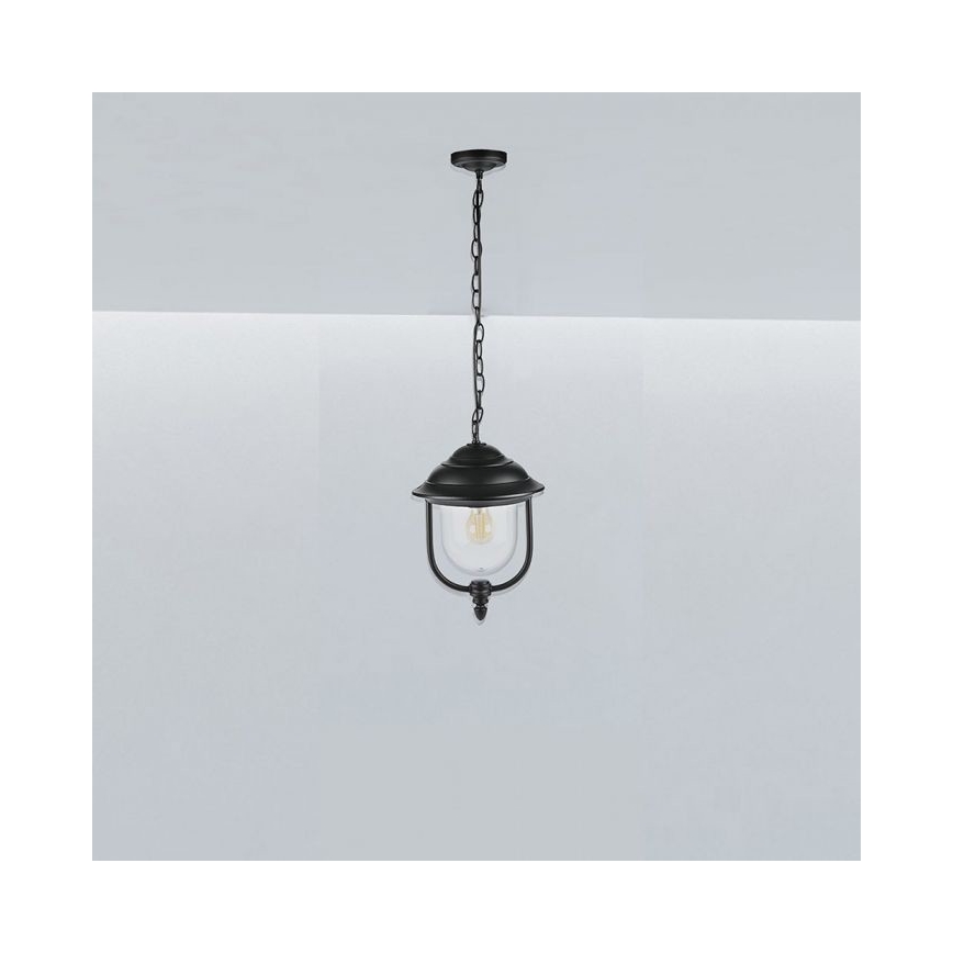 Outdoor-Hängeleuchte an Kette 1xE27/60W/230V IP44 schwarz