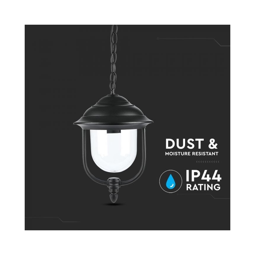 Outdoor-Hängeleuchte an Kette 1xE27/60W/230V IP44 schwarz