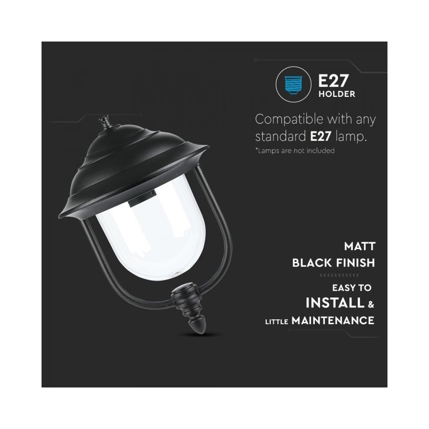 Outdoor-Hängeleuchte an Kette 1xE27/60W/230V IP44 schwarz