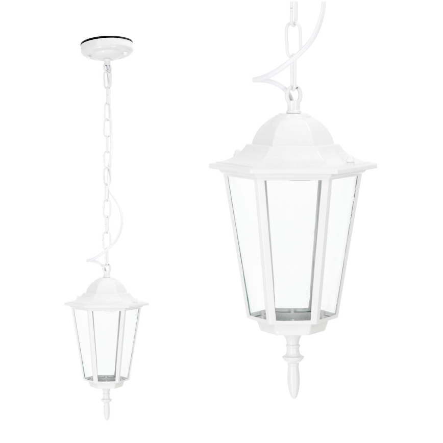 Outdoor-Hängeleuchte an Kette 1xE27/60W/230V IP44 weiß