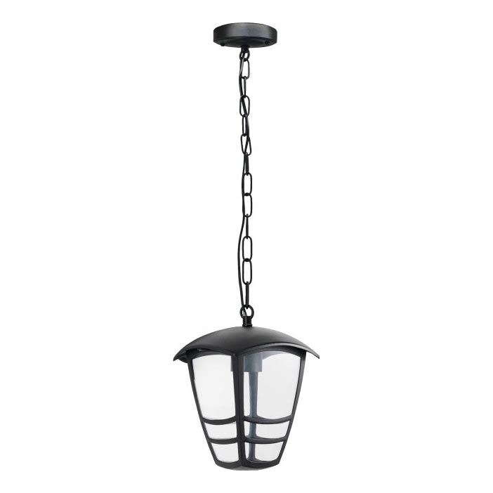 Outdoor-Hängeleuchte an Kette TEVIO 1xE27/60W/230V IP54 schwarz
