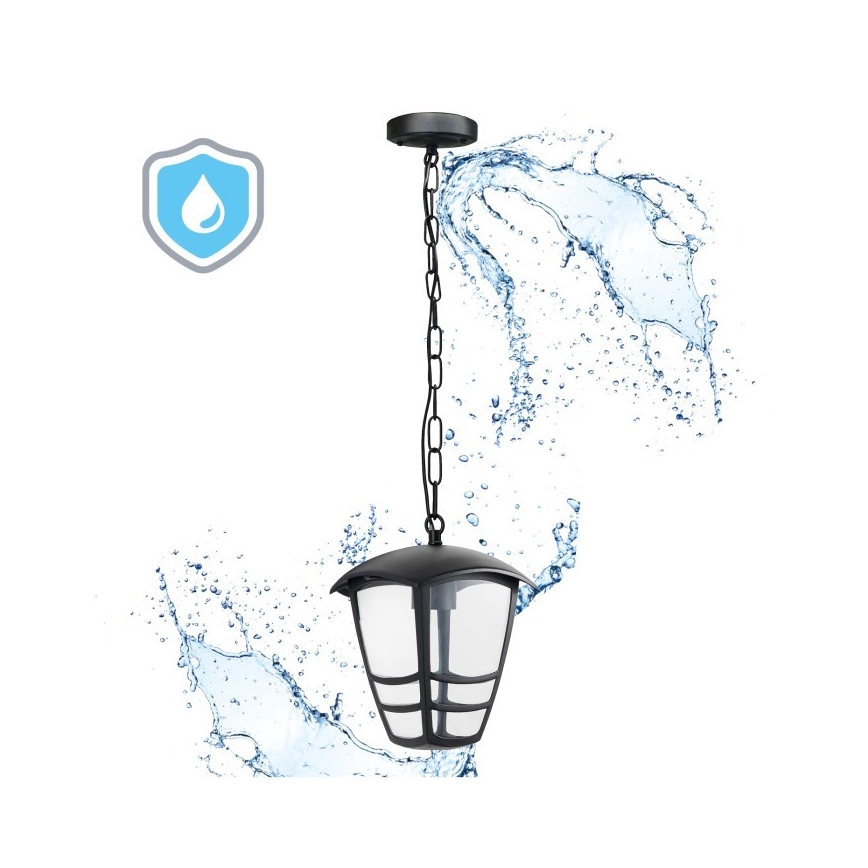 Outdoor-Hängeleuchte an Kette TEVIO 1xE27/60W/230V IP54 schwarz