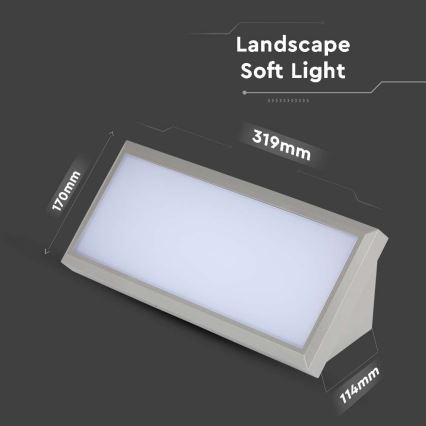 Outdoor-LED-Wandleuchte LED/20W/230V 3000K IP65