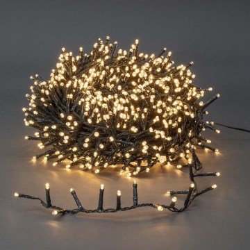 Outdoor-LED-Weihnachtslichterkette 1200xLED / 7 Funktionen 27m IP44 warmweiß