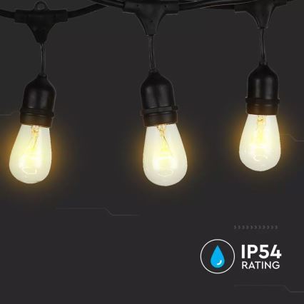 Outdoor-Lichterkette STRING 15m 15xE27/25W/230V IP54