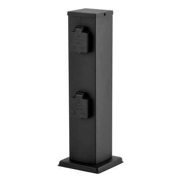 Outdoor-Steckdosensäule 4Z SCHUKO 230V anthrazit IP44