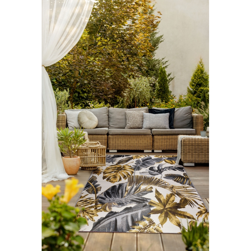 Outdoor-Teppich CAPPUCCINO 120x180 cm gold/grau/weiß