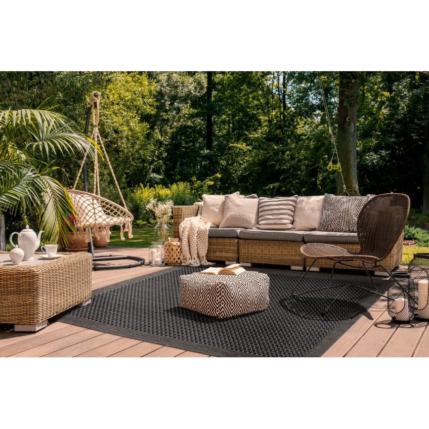 Outdoor-Teppich EXPRESS NEW OUTDOOR 80x150 cm anthrazit/braun