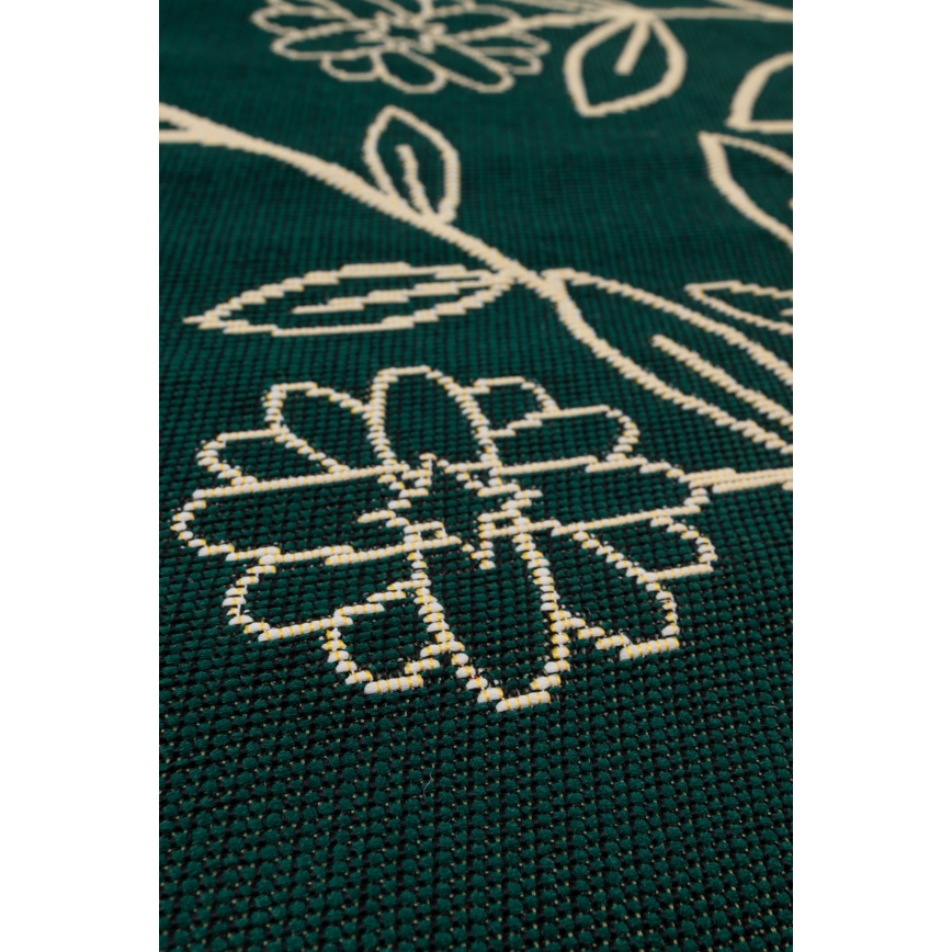 Outdoor-Teppich JUNGLE 135 cm grün/Blattmuster