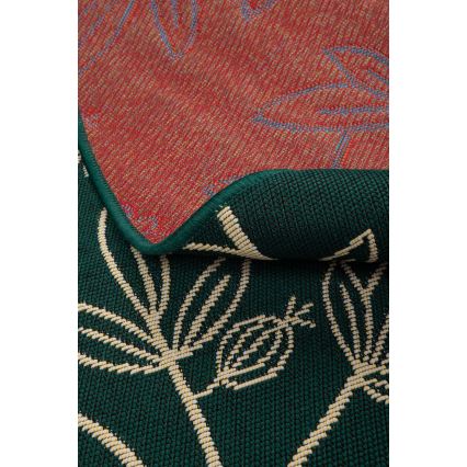 Outdoor-Teppich JUNGLE 135 cm grün/Blattmuster