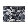 Outdoor-Teppich JUNGLE 160x220 cm schwarz/weiß, Blattmuster