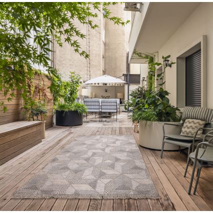 Outdoor-Teppich ORIA 160 x 220 cm, grau/beige