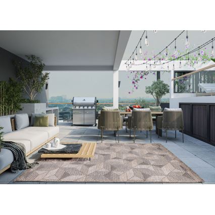 Outdoor-Teppich ORIA 160x220 cm grau/beige