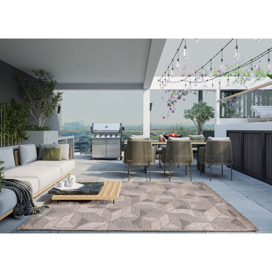 Outdoor-Teppich ORIA 160x220 cm grau/beige
