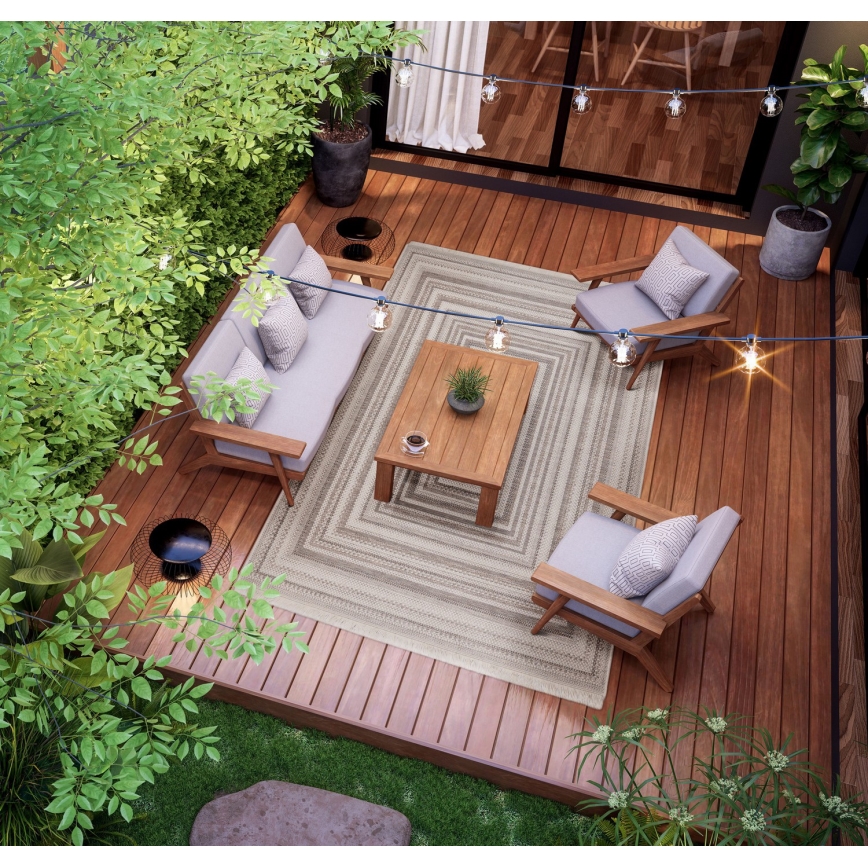 Outdoor-Teppich ORIA 70x140 cm grau