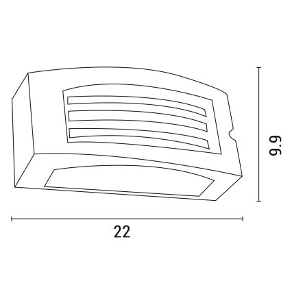 Outdoor-Wandleuchte 1xE27/10W/230V IP54 grau