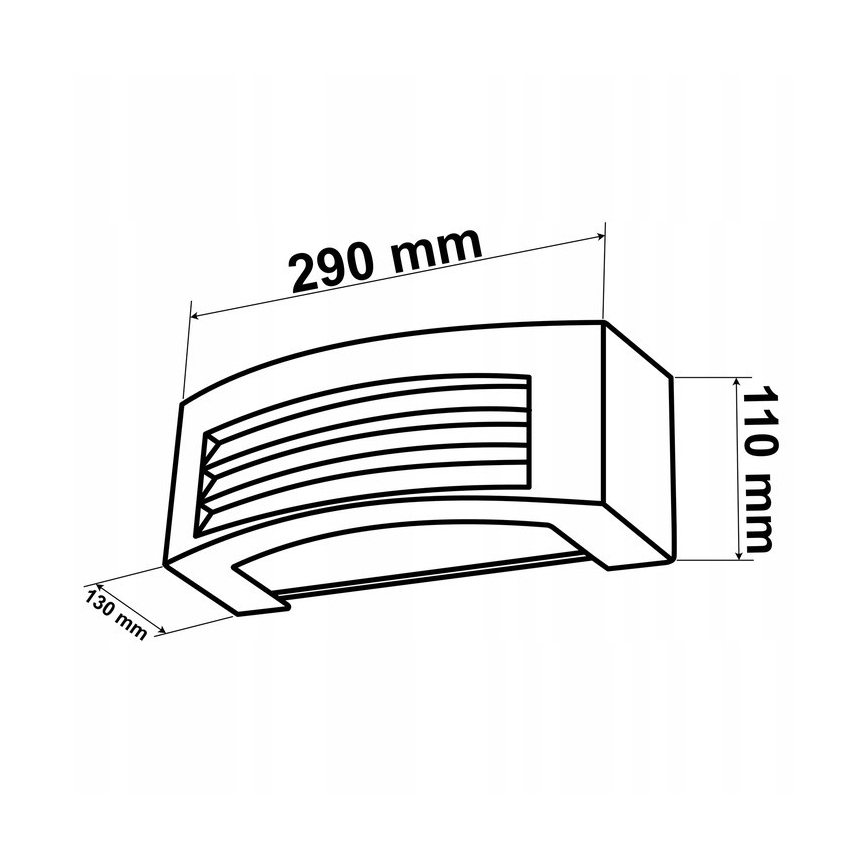 Outdoor-Wandleuchte 1xE27/14W/230V IP54 grau