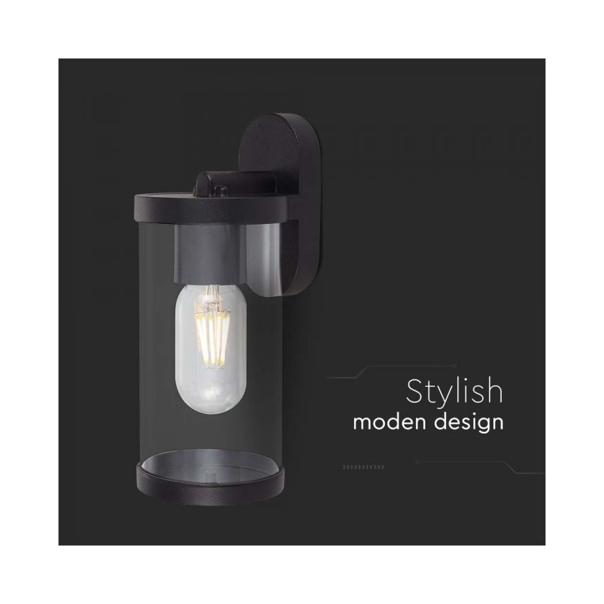 Outdoor-Wandleuchte 1xE27/60W/230V IP44 schwarz