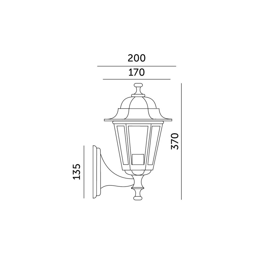 Outdoor-Wandleuchte 1xE27/60W/230V IP44 weiß