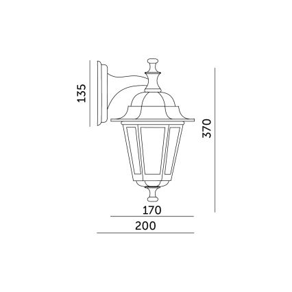 Outdoor-Wandleuchte 1xE27/60W/230V IP44 weiß