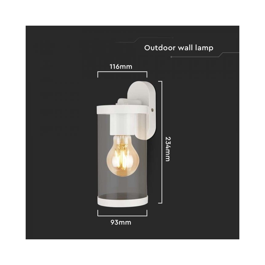 Outdoor-Wandleuchte 1xE27/60W/230V IP44 weiß