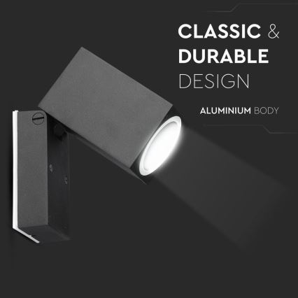 Outdoor-Wandleuchte 1xGU10/35W/230V IP44 schwarz