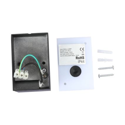 Outdoor-Wandleuchte 1xGU10/35W/230V IP44 schwarz