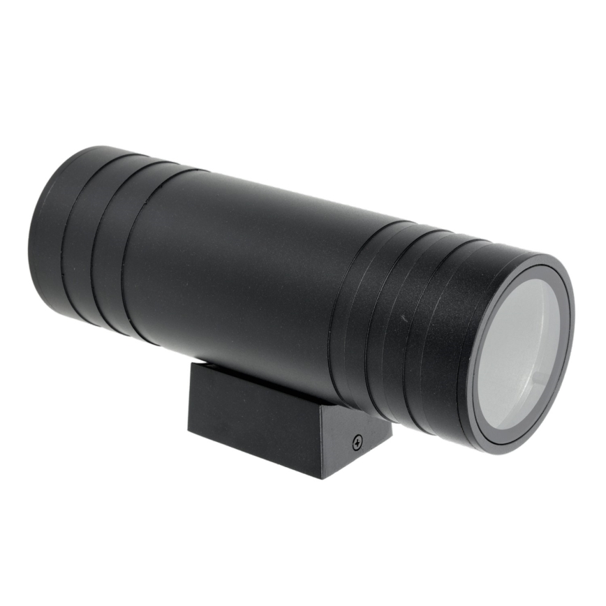 Outdoor-Wandleuchte 2xGU10/35W/230V IP54 rund schwarz