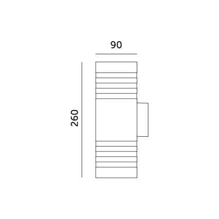 Outdoor-Wandleuchte 2xGU10/35W/230V IP54 rund schwarz
