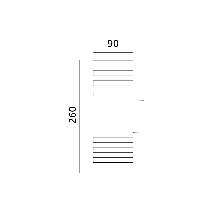 Outdoor-Wandleuchte 2xGU10/35W/230V IP54 rund schwarz