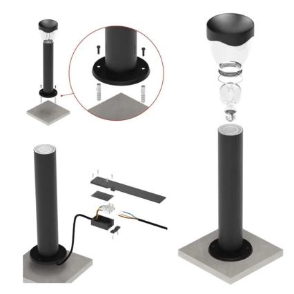 Outdoor-Wandleuchte ARTEO 1xE27/15W/230V IP44