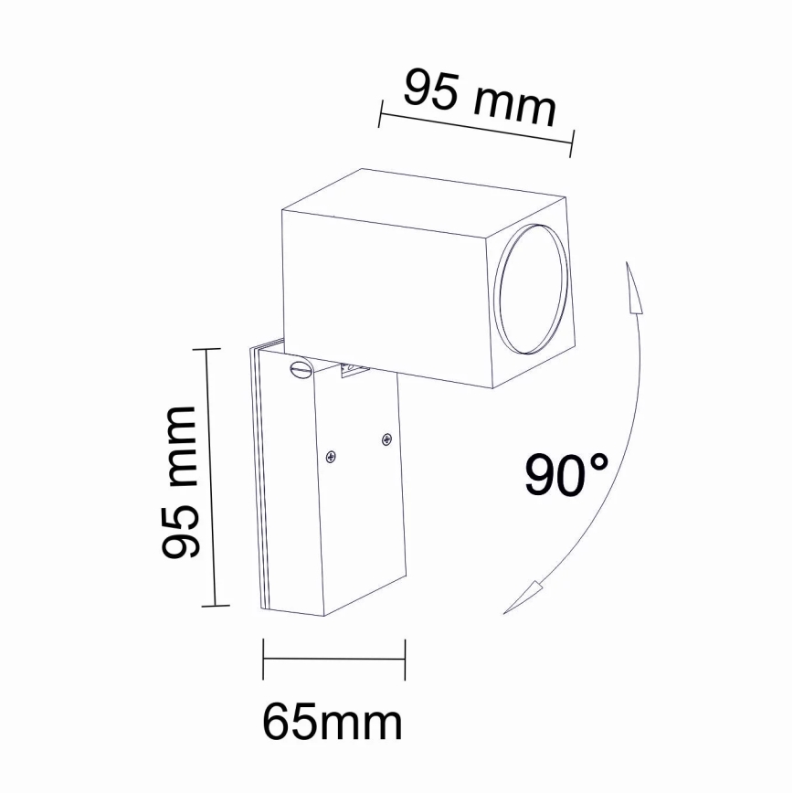 Outdoor-Wandleuchte BOSTON 1xGU10/10W/230V IP44 schwarz