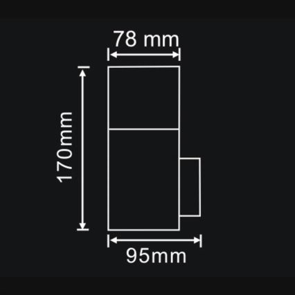Outdoor-Wandleuchte DALLAS 1xE27/12W/230V IP44 Graphit