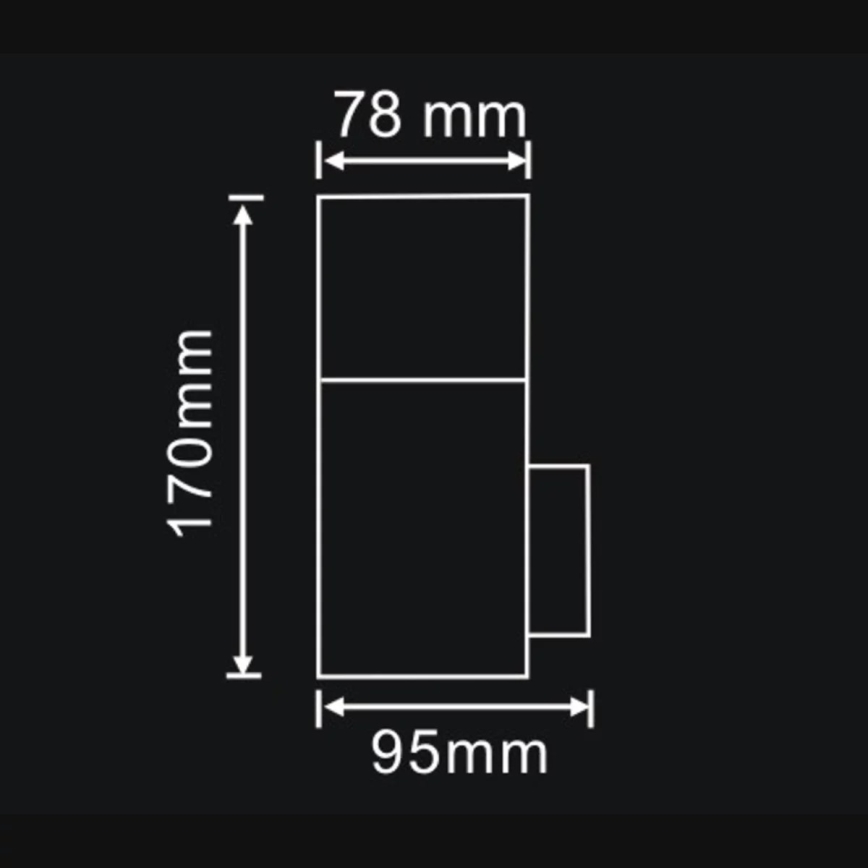 Outdoor-Wandleuchte DALLAS 1xE27/12W/230V IP44 Graphit