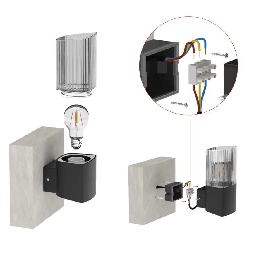 Outdoor-Wandleuchte LANA 1xE27/25W/230V IP54