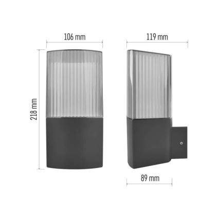 Outdoor-Wandleuchte LANA 1xE27/25W/230V IP54