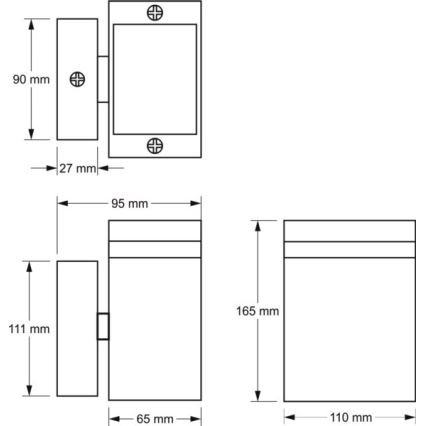 Outdoor-Wandleuchte LITEK 1xGU10/30W/230V IP54 grau