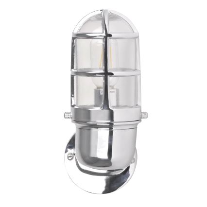 Outdoor-Wandleuchte LUND 1xE27/12W/230V IP44 glänzendes Chrom