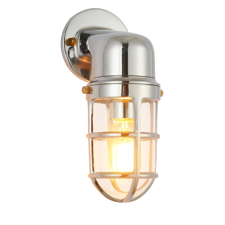 Outdoor-Wandleuchte LUND 1xE27/12W/230V IP44 glänzendes Chrom