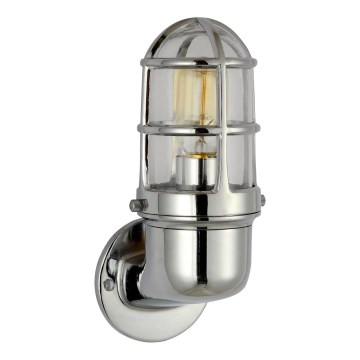 Outdoor-Wandleuchte LUND 1xE27/12W/230V IP44 glänzendes Chrom