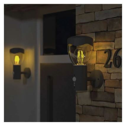 Outdoor-Wandleuchte mit Sensor ARTEO 1xE27/15W/230V IP44
